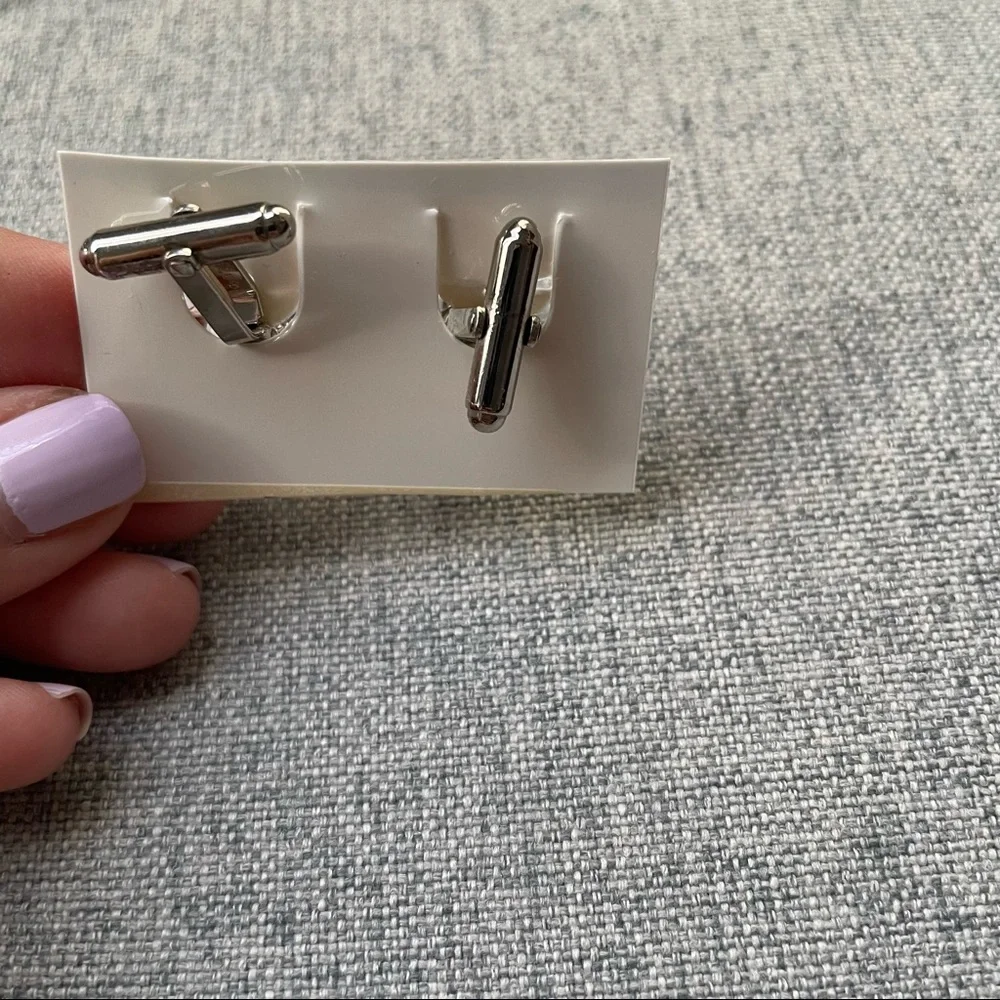 Black and Silver Cuff Links